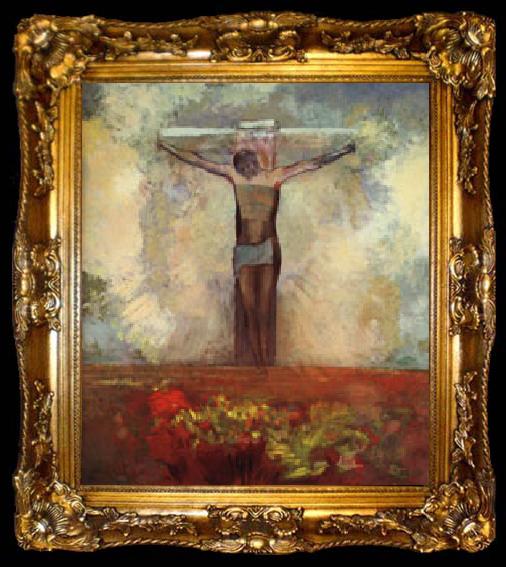 framed  Odilon Redon Crucifixion, ta009-2